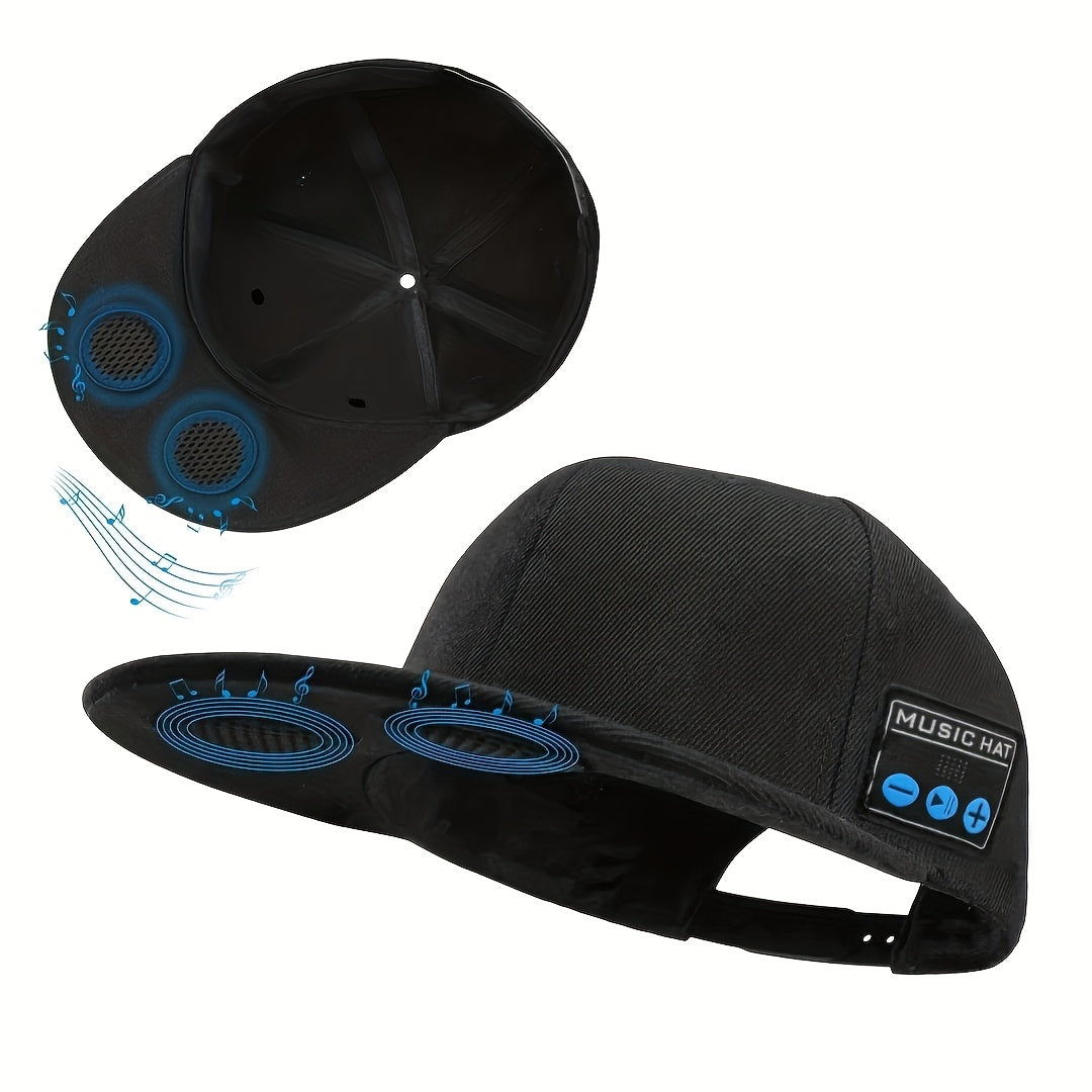 Music Hat, Outdoor Headset Hat, Wireless Headphone Cap With Speaker, Sports Audio Earphones Hat For Outdoor Running Cycling Climbing, Smart Headphone Hat For Women & Men, Gym Accessories