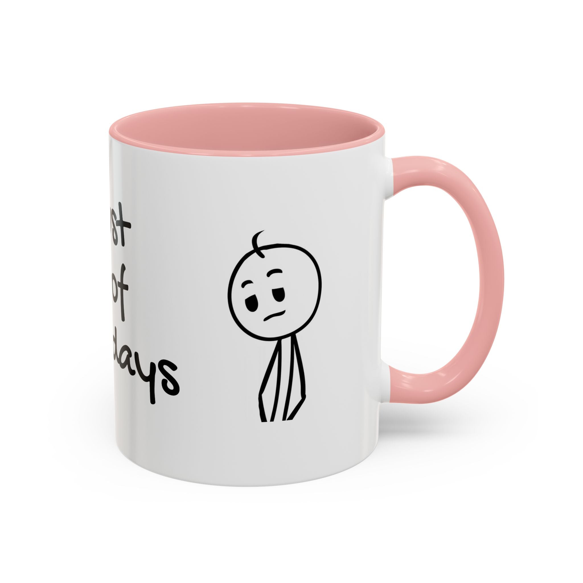 Its Just One of Those Days Accent Mug with Stickman Character Design, 11oz & 15oz