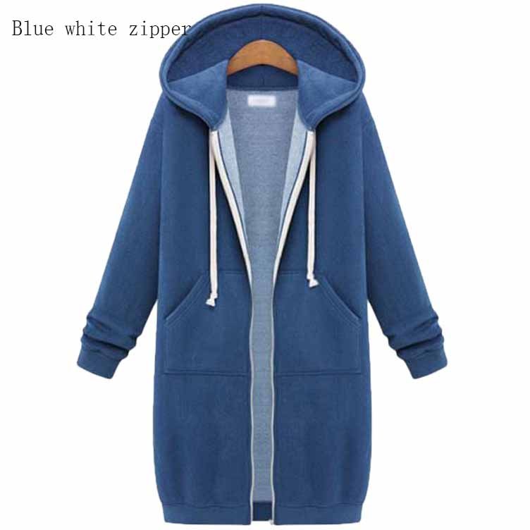 Hooded Long Sleeve Sweater Fleece Jacket for Women