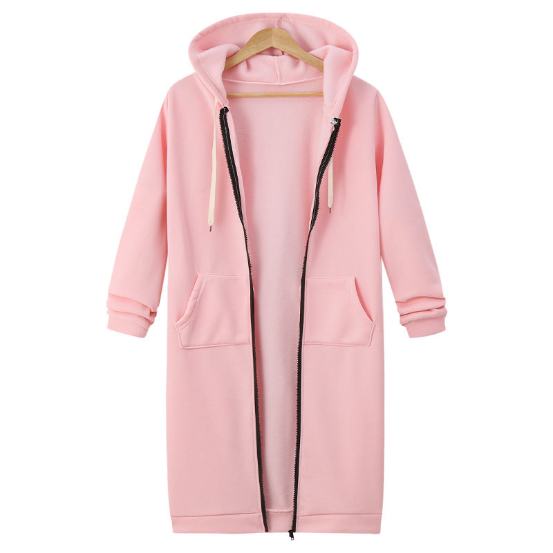 Hooded Long Sleeve Sweater Fleece Jacket for Women
