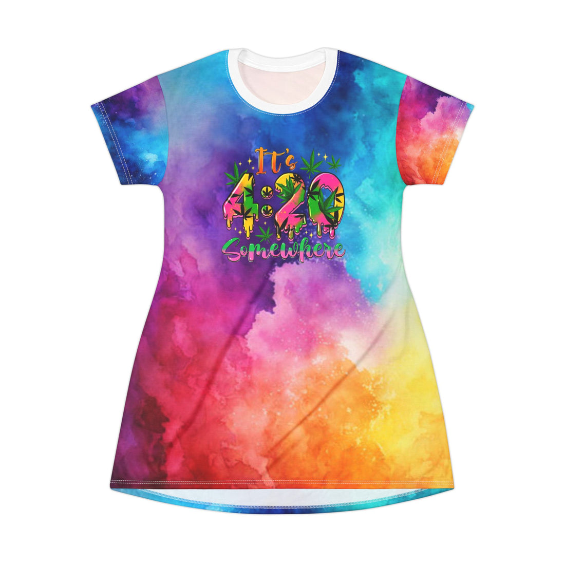 Colorful 420 T-Shirt Dress