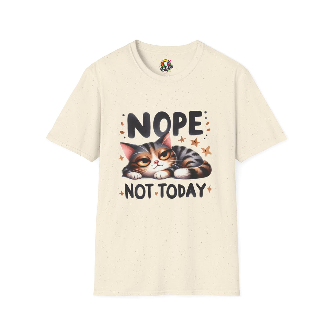 Funny Cat T-Shirt - &quot;NOPE NOT TODAY&quot; Unisex Softstyle Tee