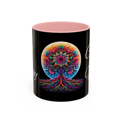 Good Energy Good Vibes Tree Coffee Mug (11 oz)