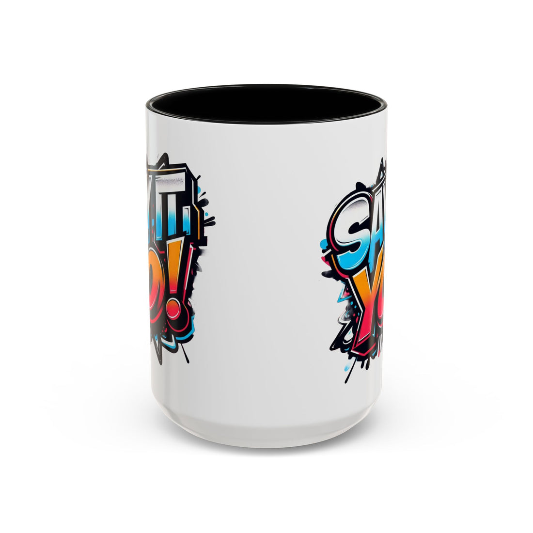 Say It Yo Grafitti Mug Accent Coffee Mug (15oz)