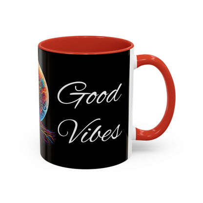 Good Energy Good Vibes Tree Coffee Mug (11 oz)