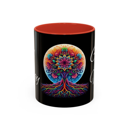 Good Energy Good Vibes Tree Coffee Mug (11 oz)