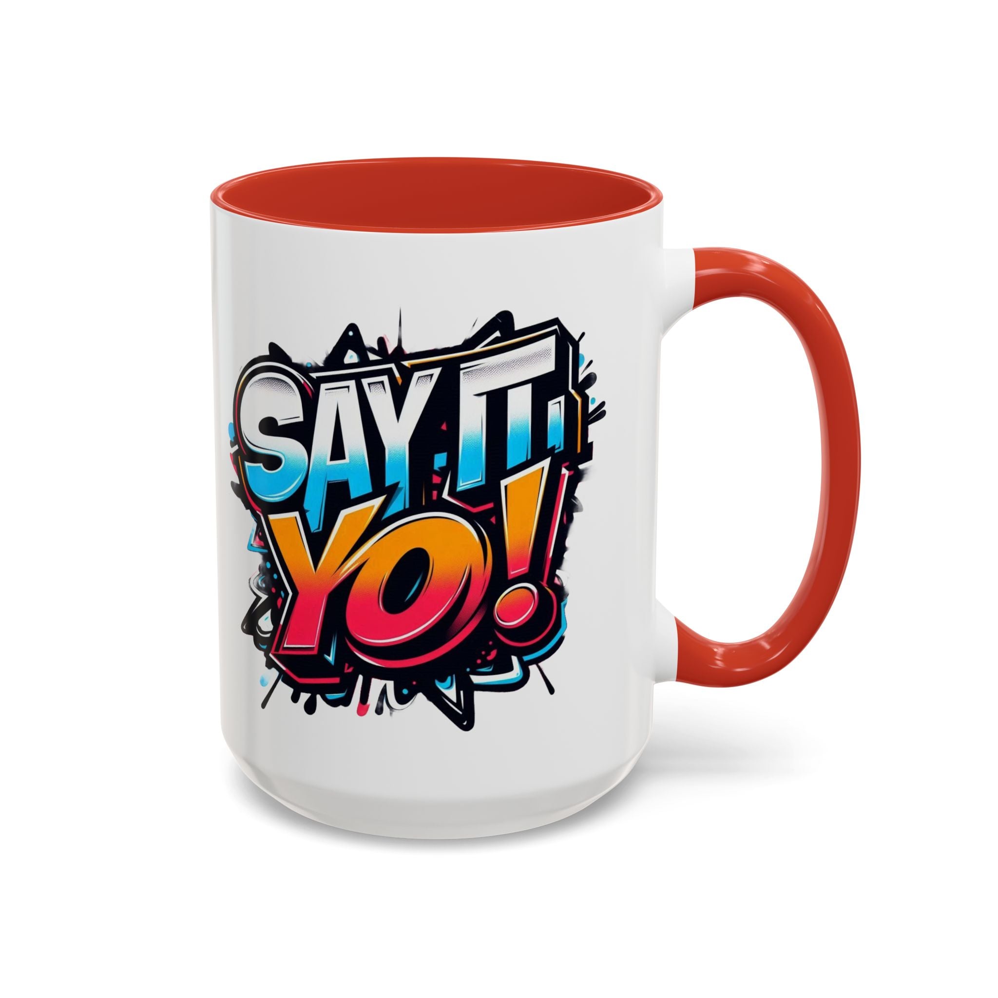 Say It Yo Grafitti Mug Accent Coffee Mug (15oz)
