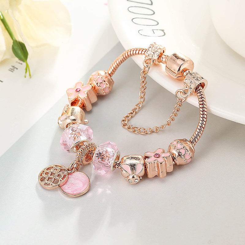 Fashion Love Geometric Rose Gold Bracelet Women&