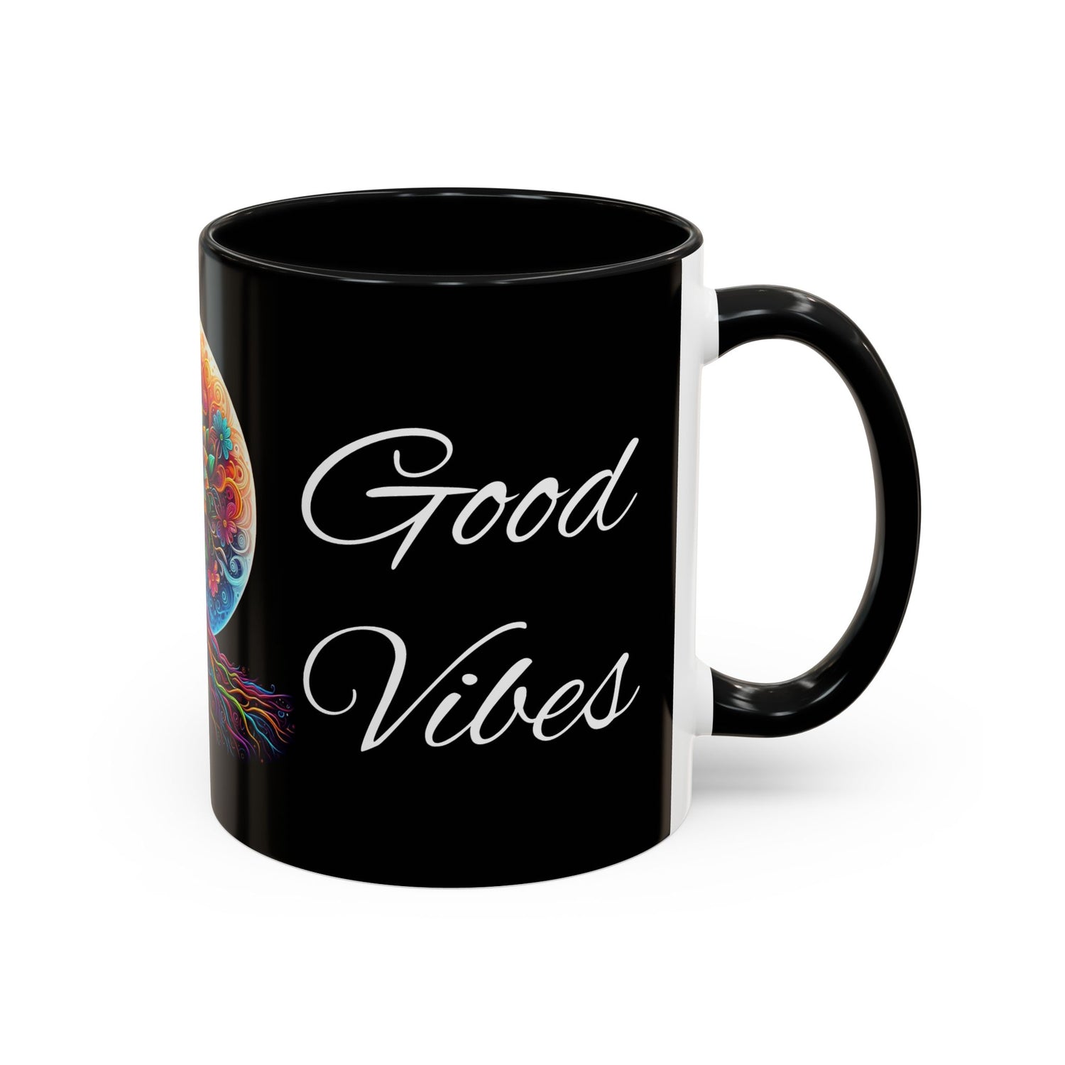 Good Energy Good Vibes Tree Coffee Mug (11 oz)