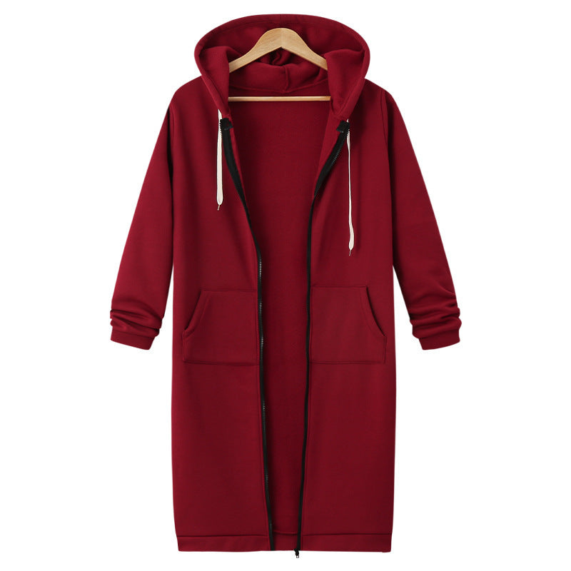 Hooded Long Sleeve Sweater Fleece Jacket for Women