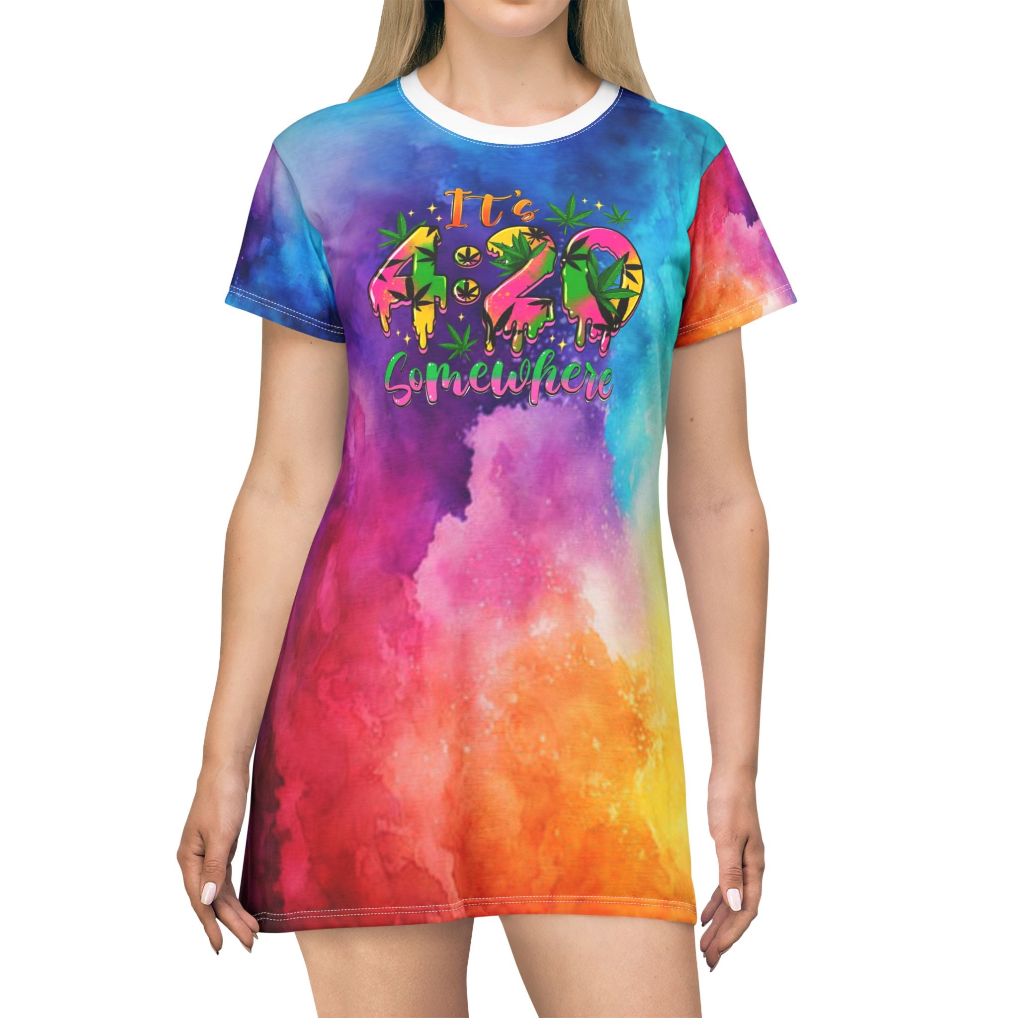 Colorful 420 T-Shirt Dress