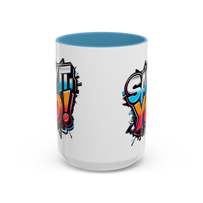 Say It Yo Grafitti Mug Accent Coffee Mug (15oz)