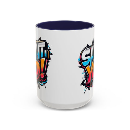 Say It Yo Grafitti Mug Accent Coffee Mug (15oz)