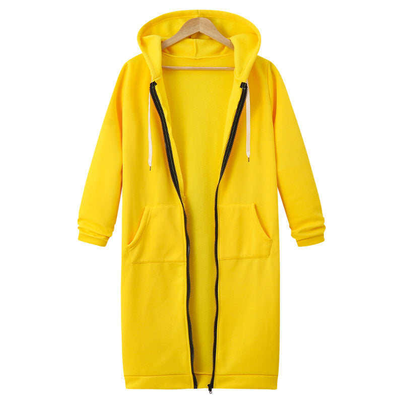 Hooded Long Sleeve Sweater Fleece Jacket for Women