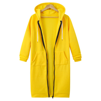 Hooded Long Sleeve Sweater Fleece Jacket for Women