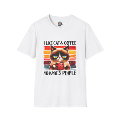 I Like Cat &amp; Coffee Unisex T-Shirt - Fun Graphic Tee for Cat Lovers