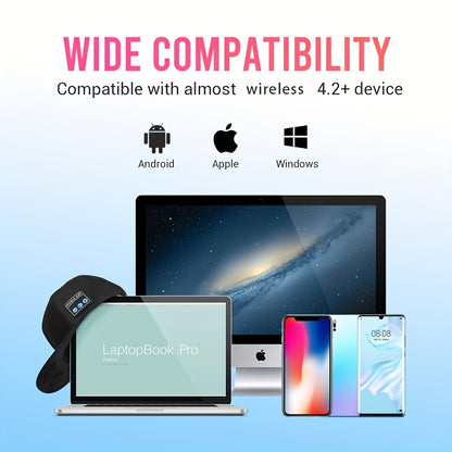 Music Hat, Outdoor Headset Hat, Wireless Headphone Cap With Speaker, Sports Audio Earphones Hat For Outdoor Running Cycling Climbing, Smart Headphone Hat For Women &amp; Men, Gym Accessories