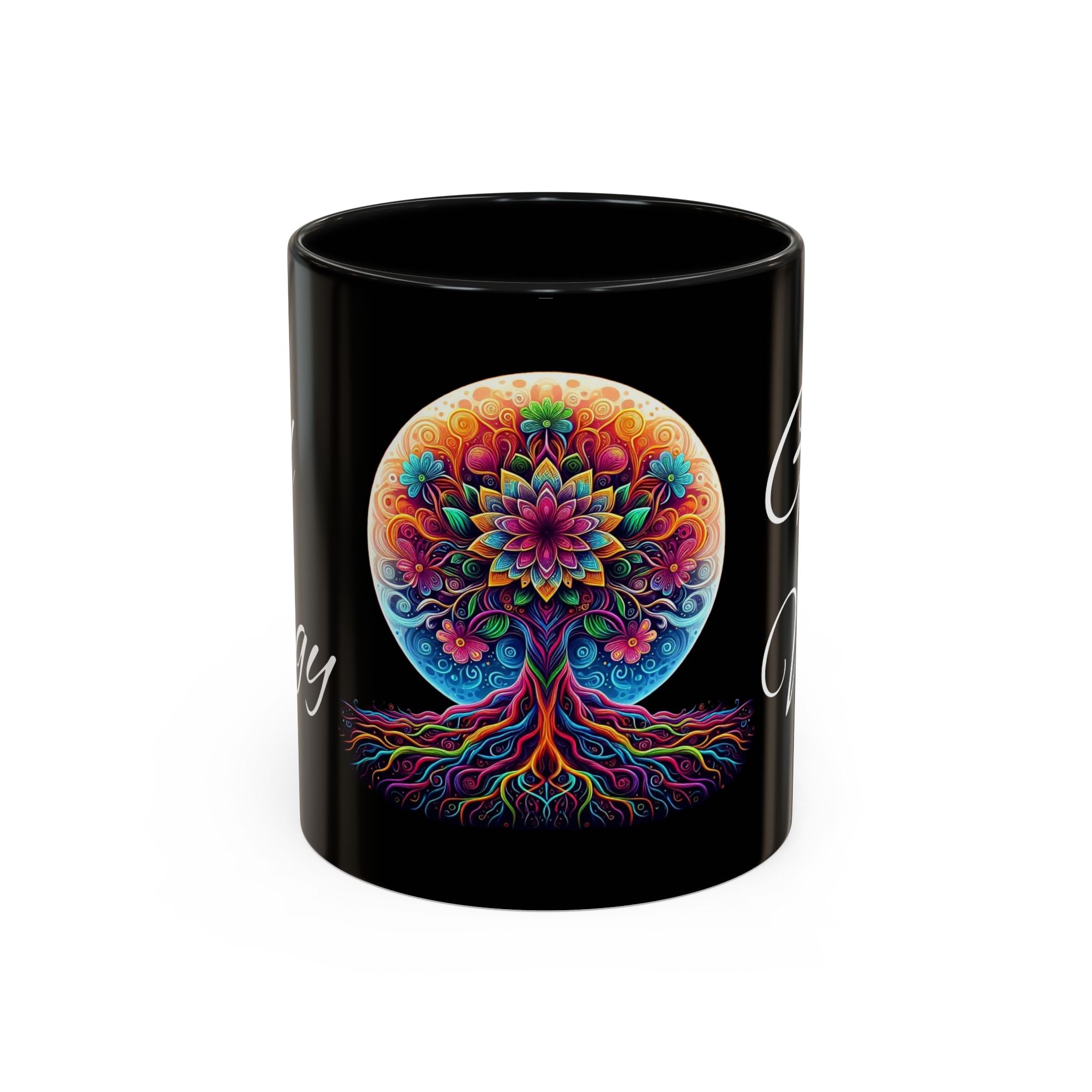 Good Energy Good Vibes Tree Coffee Mug (11 oz)
