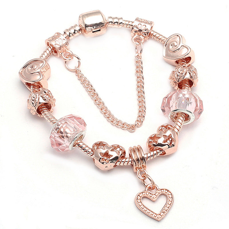 Fashion Love Geometric Rose Gold Bracelet Women&
