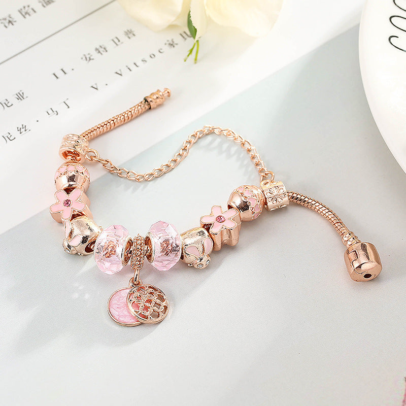 Fashion Love Geometric Rose Gold Bracelet Women&