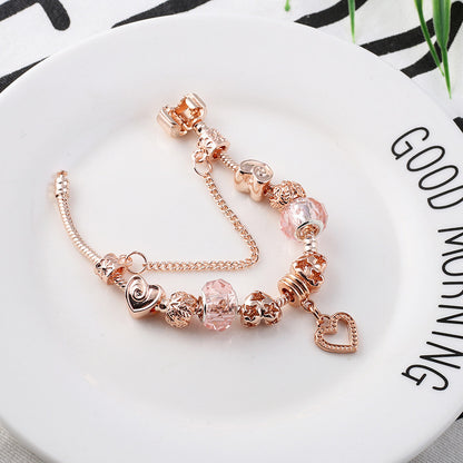 Fashion Love Geometric Rose Gold Bracelet Women&